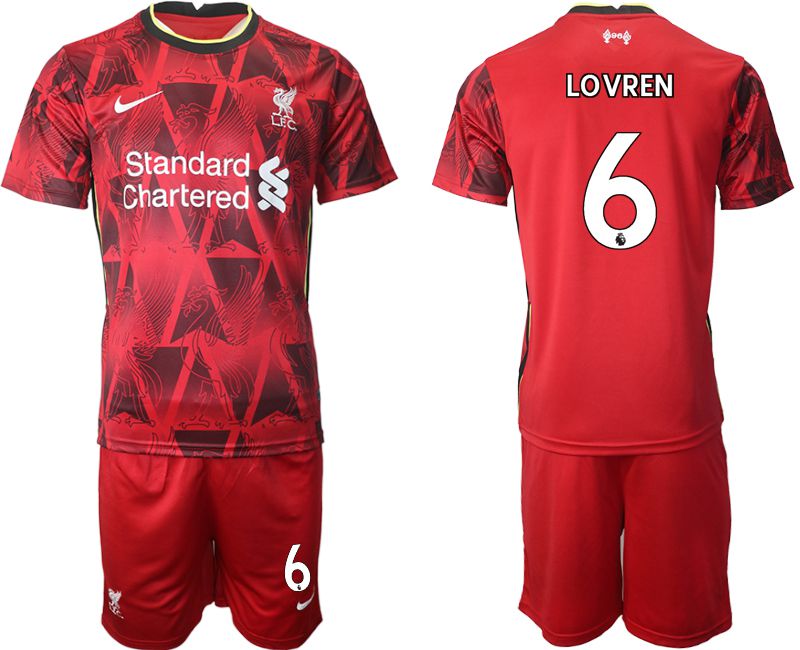 Men 2021-2022 Club Liverpool home red #6 Nike Soccer Jersey->los angeles galaxy jersey->Soccer Club Jersey